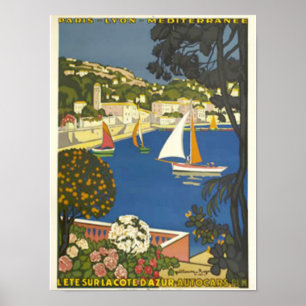 Póster Veja o Riviera francês
