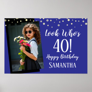 Poster Veja quem é a 40 foto de aniversário