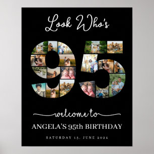Poster veja quem é a colagem de fotos de aniversário de 9