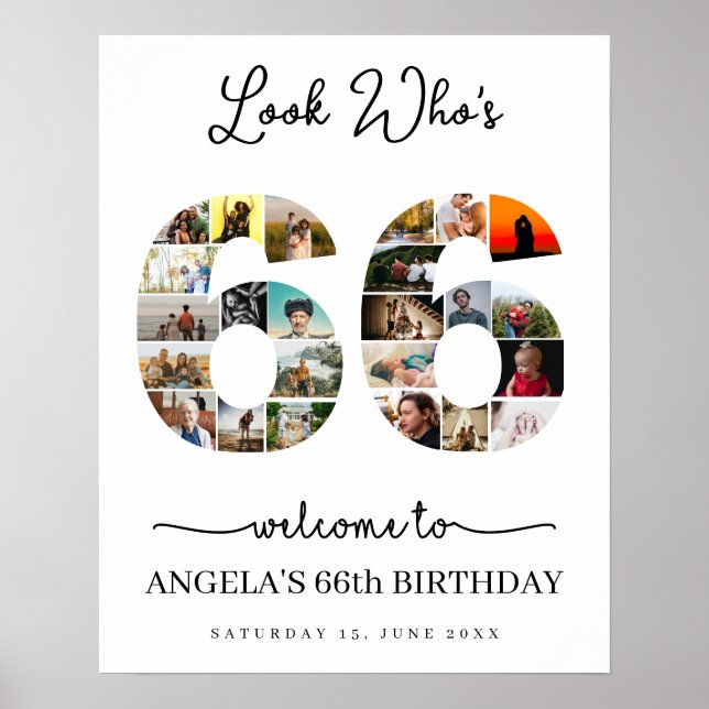 Poster veja quem é o sinal do 66 Photo Collage (Frente)