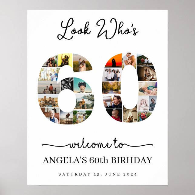 Poster veja quem é o sinal do partido 60 Photo Collage (Frente)