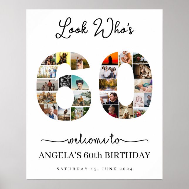 Poster veja quem é o sinal do partido 60 Photo Collage (Frente)