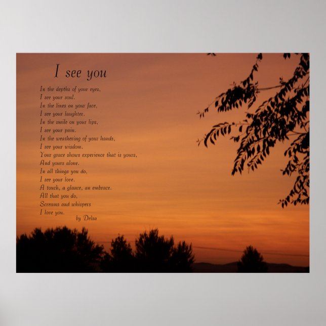 Póster Vejo você (Frente)