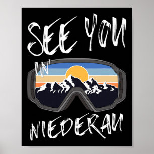 Poster Vejo Você Em Niederau Tyrol Vacina E Óculos De Esq