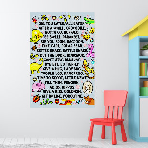Poster Vejo Você Mais Tarde Jacaré Poema Divertido de Ade