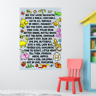 Poster Vejo Você Mais Tarde Jacaré Poema Divertido de Ade