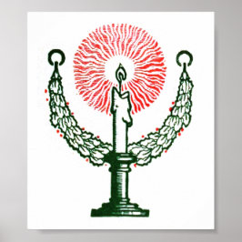 Poster Vela de Natal Tradicional