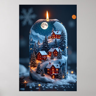 Poster Vela de Papelão do Globo de Neve Mágico – Natal Ac