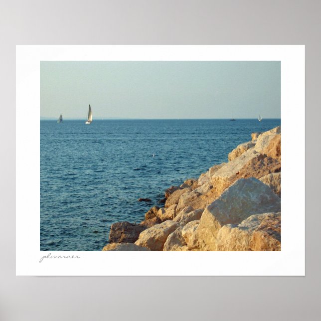 Póster Vela de verão na baía (Frente)