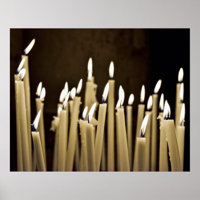 Póster Velas acesas na igreja (Frente)