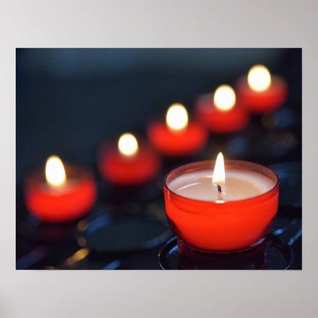 Póster Velas de igreja acesas (Frente)