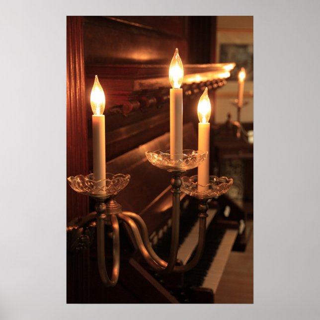 Póster Velas e Piano Elétricos (Frente)
