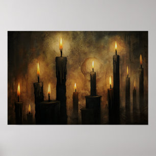 Poster Velas Negras Góticas