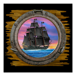 Póster Velas pretas dos 7 mares