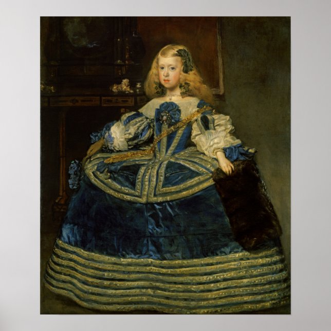 Poster Velázquez - Margarita Teresa Num Vestido Azul (Frente)