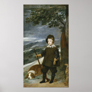 Poster Velázquez - Príncipe Baltasar Carlos Hunter 1635