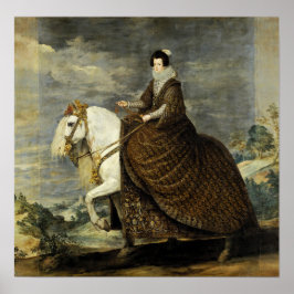Poster Velázquez - Rainha Isabel Equestre 1635