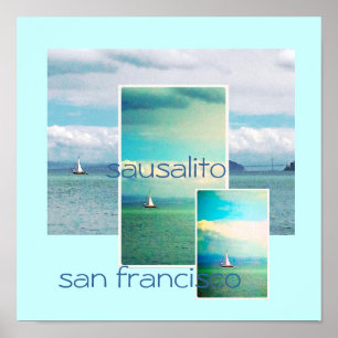 Poster Veleiro Sausalito San Francisco