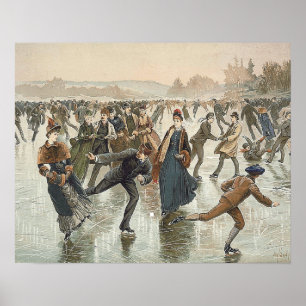 Póster Velha escola de patinagem SUPERIOR