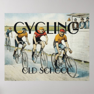 Póster Velha escola SUPERIOR do ciclismo