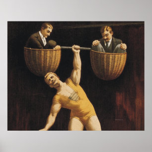 Póster Velha escola SUPERIOR do halterofilismo