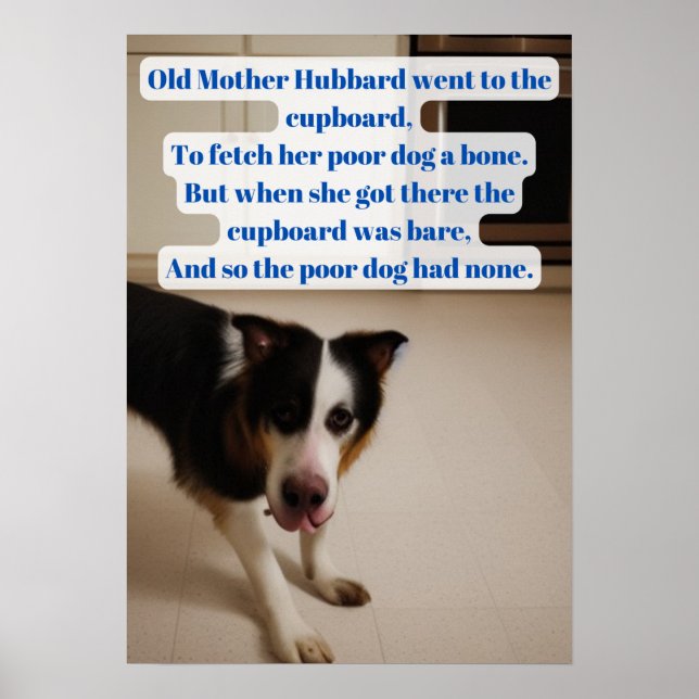 Poster Velha mãe Hubbard, aparência cômica (Frente)