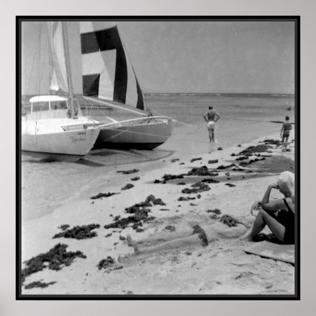 Poster Velha praia do Havaí (Frente)