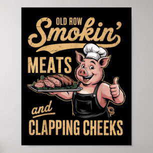 Poster Velhas Linhas Fumando Refeições E Fapeando Cheeks