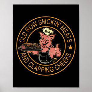 Poster Velhas Linhas Fumando Refeições E Fapeando Cheeks