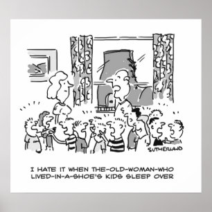 Poster Velhinha que vivia em um Calçado miúda dorme