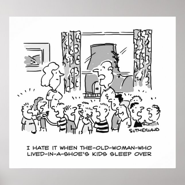 Poster Velhinha que vivia em um Calçado miúda dorme (Frente)