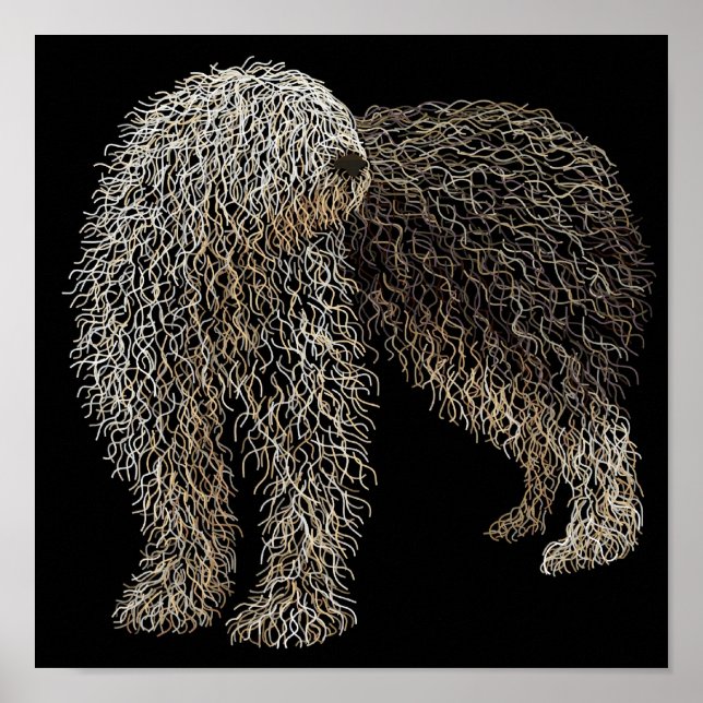 Póster velho cão-pastor inglês (Frente)