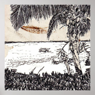 Poster Velho Coqueiro de Papel, Bahamas