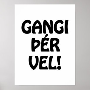 Poster VELHO DE GANGI ÞÉR! BOA SORTE! Língua islandesa