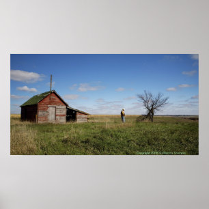 Poster velho do vaqueiro da herdade de South