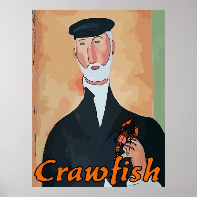 Poster Velho Francês com Crawfish (Frente)