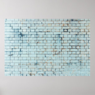 Poster Velho muro branco sujo para fundo abstrato, idade