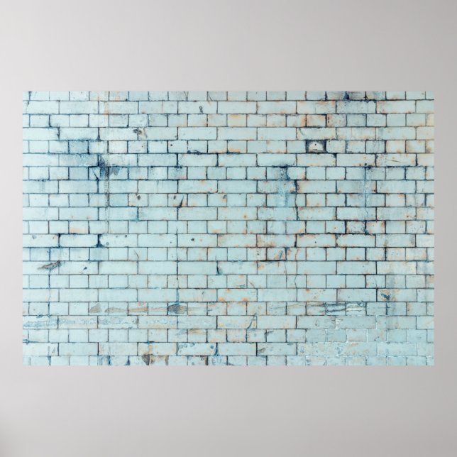 Poster Velho muro branco sujo para fundo abstrato, idade (Frente)