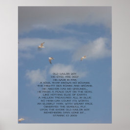 POSTER VELHO POEMA DO NAVIO NA FOTOGRAFIA