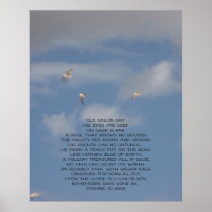POSTER VELHO POEMA DO NAVIO NA FOTOGRAFIA