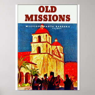 Póster ~ velho Santa Barbara das missões