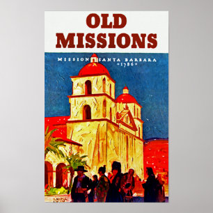 Póster ~ velho Santa Barbara das missões