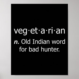 Poster Velho Vegetariano Para Byd Hunter