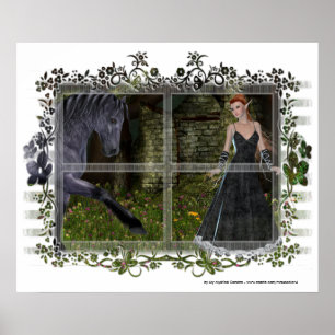 Póster 'Velhos Amigos' D2 - Elf & Black Horse Poster/Impr