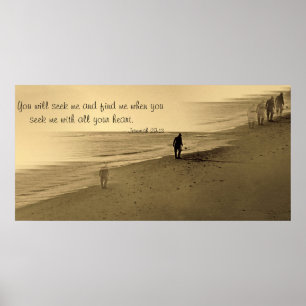 Póster velhote na praia — versículo