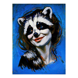 Póster "Velka Teyani" Whispering Raccoon Trickster