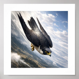 Poster Velocidade do Céu – Falcão Peregrino em Descida