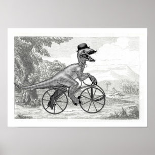 Póster Velocipede do Velociraptor
