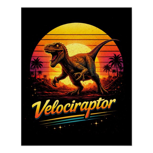Póster Velociraptor (Frente)