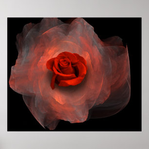 Poster Veludo vermelho molhado